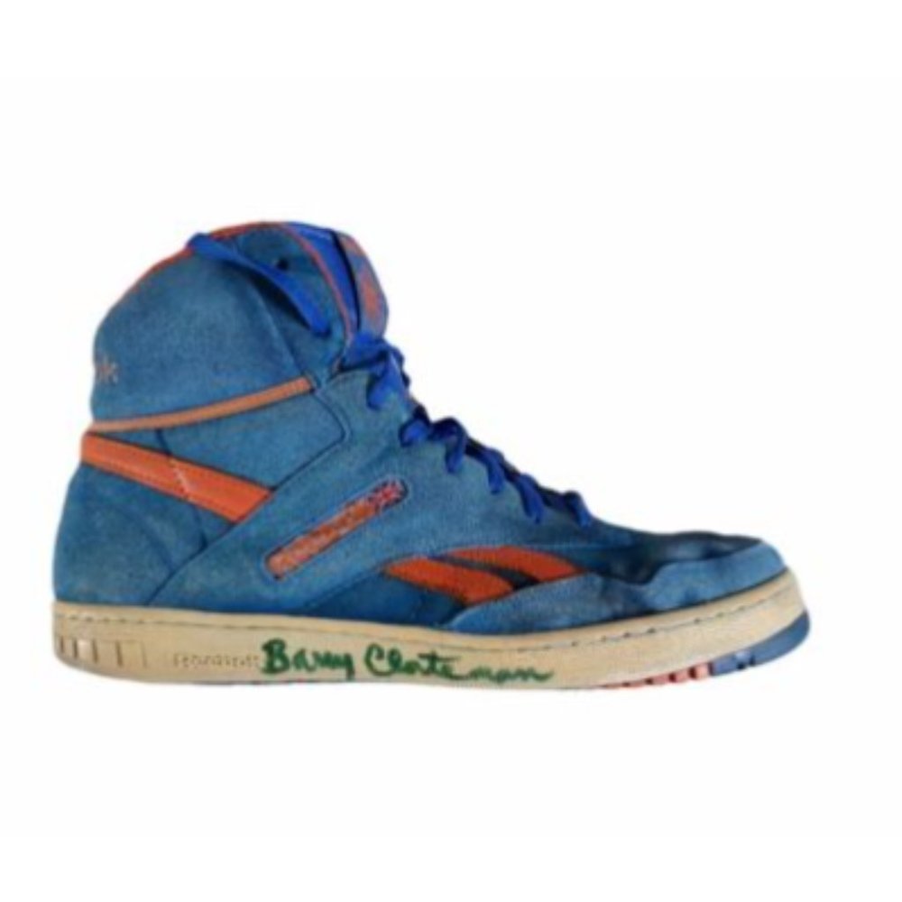 Reebok Vintage 1980's High Top Mens Suede Blue Orange Basketball Shoes Size 13 - Picture 5 of 12